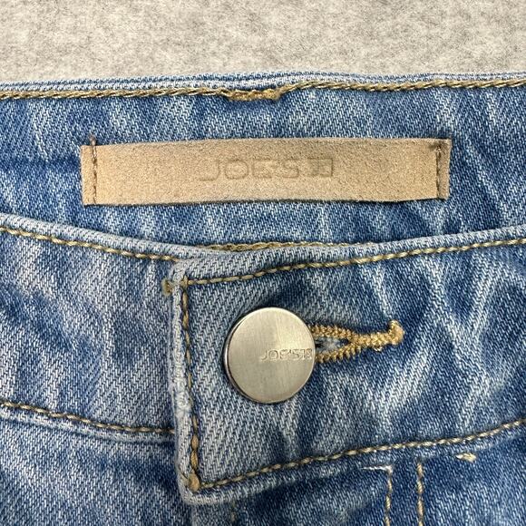 Joe's Bermuda Denim Shorts WMNS 27 Mid Rise Distressed Light Wash Blue Stretchy - Picture 4 of 8